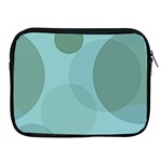 Teal Turquoise Blue Large Polka Dots Apple iPad 2/3/4 Zipper Cases Front