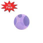 Purple Large Print Polka Dota 1  Mini Magnet (10 pack)  Front