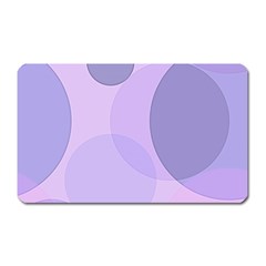 Purple Large Print Polka Dota Magnet (rectangular) by SpinnyChairDesigns