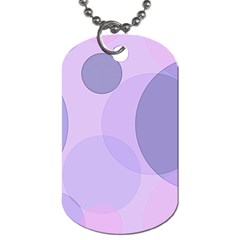 Purple Large Print Polka Dota Dog Tag (one Side) by SpinnyChairDesigns