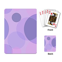 Purple Large Print Polka Dota Playing Cards Single Design (rectangle) by SpinnyChairDesigns