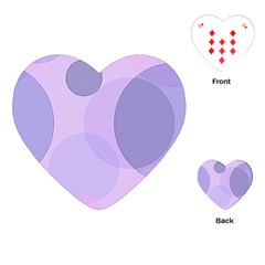 Purple Large Print Polka Dota Playing Cards Single Design (heart) by SpinnyChairDesigns