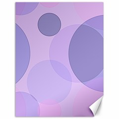 Purple Large Print Polka Dota Canvas 12  X 16  by SpinnyChairDesigns