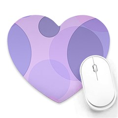 Purple Large Print Polka Dota Heart Mousepads by SpinnyChairDesigns