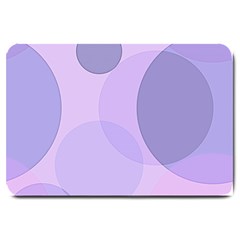 Purple Large Print Polka Dota Large Doormat  by SpinnyChairDesigns