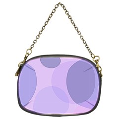 Purple Large Print Polka Dota Chain Purse (one Side) by SpinnyChairDesigns