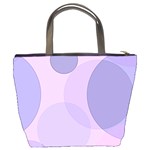 Purple Large Print Polka Dota Bucket Bag Back