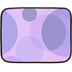 Purple Large Print Polka Dota Fleece Blanket (mini) by SpinnyChairDesigns