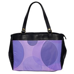 Purple Large Print Polka Dota Oversize Office Handbag by SpinnyChairDesigns