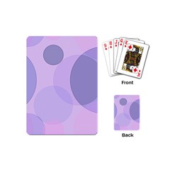 Purple Large Print Polka Dota Playing Cards Single Design (mini) by SpinnyChairDesigns