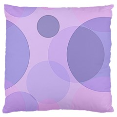 Purple Large Print Polka Dota Standard Flano Cushion Case (two Sides) by SpinnyChairDesigns