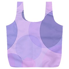 Purple Large Print Polka Dota Full Print Recycle Bag (xxl) by SpinnyChairDesigns