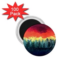 Rainbow Landscape 1 75  Magnets (100 Pack)  by robinyukiko