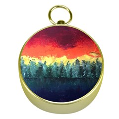 Rainbow Landscape Gold Compasses by robinyukiko