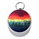 Rainbow Landscape Mini Silver Compasses Front