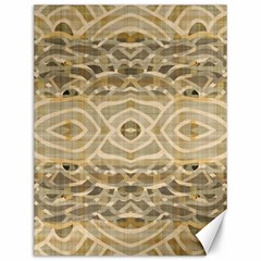 Ecru And Brown Intricate Pattern Canvas 12  X 16  by SpinnyChairDesigns