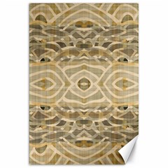 Ecru And Brown Intricate Pattern Canvas 20  X 30  by SpinnyChairDesigns