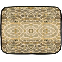 Ecru And Brown Intricate Pattern Fleece Blanket (mini) by SpinnyChairDesigns