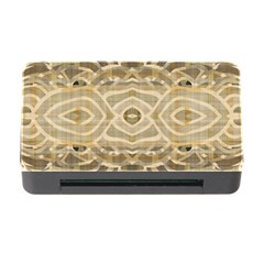 Ecru And Brown Intricate Pattern Memory Card Reader With Cf by SpinnyChairDesigns