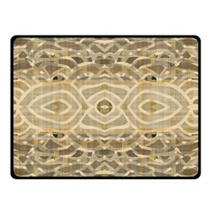 Ecru And Brown Intricate Pattern Double Sided Fleece Blanket (small)  by SpinnyChairDesigns