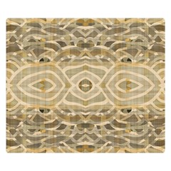 Ecru And Brown Intricate Pattern Double Sided Flano Blanket (small)  by SpinnyChairDesigns