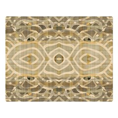 Ecru And Brown Intricate Pattern Double Sided Flano Blanket (large)  by SpinnyChairDesigns