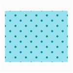 Blue Teal Green Polka Dots Small Glasses Cloth (2 Sides) Front