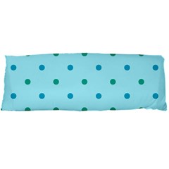 Blue Teal Green Polka Dots Body Pillow Case Dakimakura (two Sides) by SpinnyChairDesigns