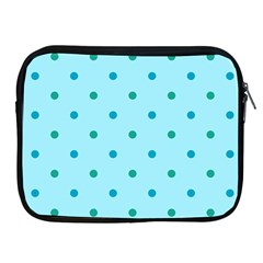 Blue Teal Green Polka Dots Apple Ipad 2/3/4 Zipper Cases by SpinnyChairDesigns