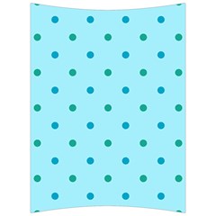 Blue Teal Green Polka Dots Back Support Cushion by SpinnyChairDesigns