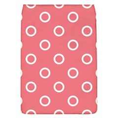 Coral Pink And White Circles Polka Dots Removable Flap Cover (l) by SpinnyChairDesigns