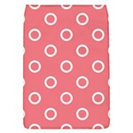 Coral Pink and White Circles Polka Dots Removable Flap Cover (L) Front