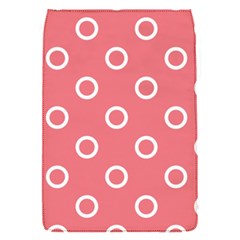 Coral Pink And White Circles Polka Dots Removable Flap Cover (s) by SpinnyChairDesigns