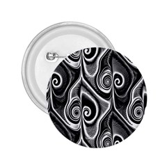 Abstract Black And White Swirls Spirals 2 25  Buttons by SpinnyChairDesigns