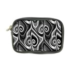 Abstract Black and White Swirls Spirals Coin Purse Front