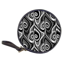 Abstract Black And White Swirls Spirals Classic 20-cd Wallets by SpinnyChairDesigns