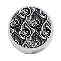 Abstract Black And White Swirls Spirals 4-port Usb Hub (one Side) by SpinnyChairDesigns