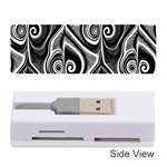 Abstract Black and White Swirls Spirals Memory Card Reader (Stick) Front