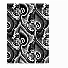 Abstract Black And White Swirls Spirals Large Garden Flag (two Sides) by SpinnyChairDesigns