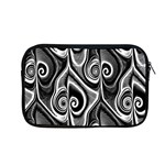 Abstract Black and White Swirls Spirals Apple MacBook Pro 13  Zipper Case Front