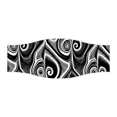 Abstract Black And White Swirls Spirals Stretchable Headband by SpinnyChairDesigns