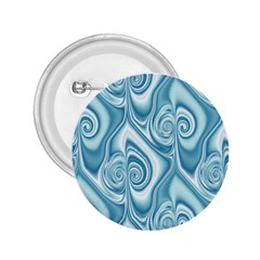 Abstract Blue White Spirals Swirls 2 25  Buttons by SpinnyChairDesigns