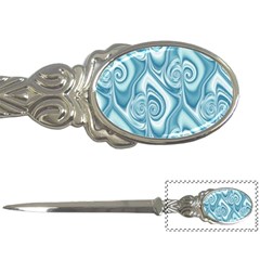 Abstract Blue White Spirals Swirls Letter Opener by SpinnyChairDesigns