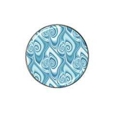 Abstract Blue White Spirals Swirls Hat Clip Ball Marker (4 Pack) by SpinnyChairDesigns