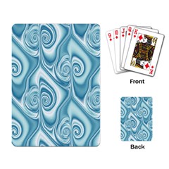 Abstract Blue White Spirals Swirls Playing Cards Single Design (rectangle) by SpinnyChairDesigns