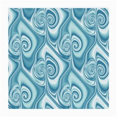 Abstract Blue White Spirals Swirls Medium Glasses Cloth (2 Sides) by SpinnyChairDesigns