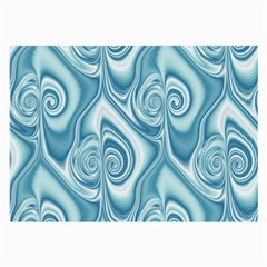 Abstract Blue White Spirals Swirls Large Glasses Cloth (2 Sides) by SpinnyChairDesigns