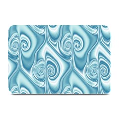 Abstract Blue White Spirals Swirls Plate Mats by SpinnyChairDesigns