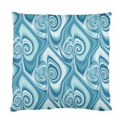 Abstract Blue White Spirals Swirls Standard Cushion Case (two Sides) by SpinnyChairDesigns