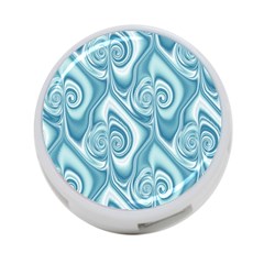 Abstract Blue White Spirals Swirls 4-port Usb Hub (one Side) by SpinnyChairDesigns